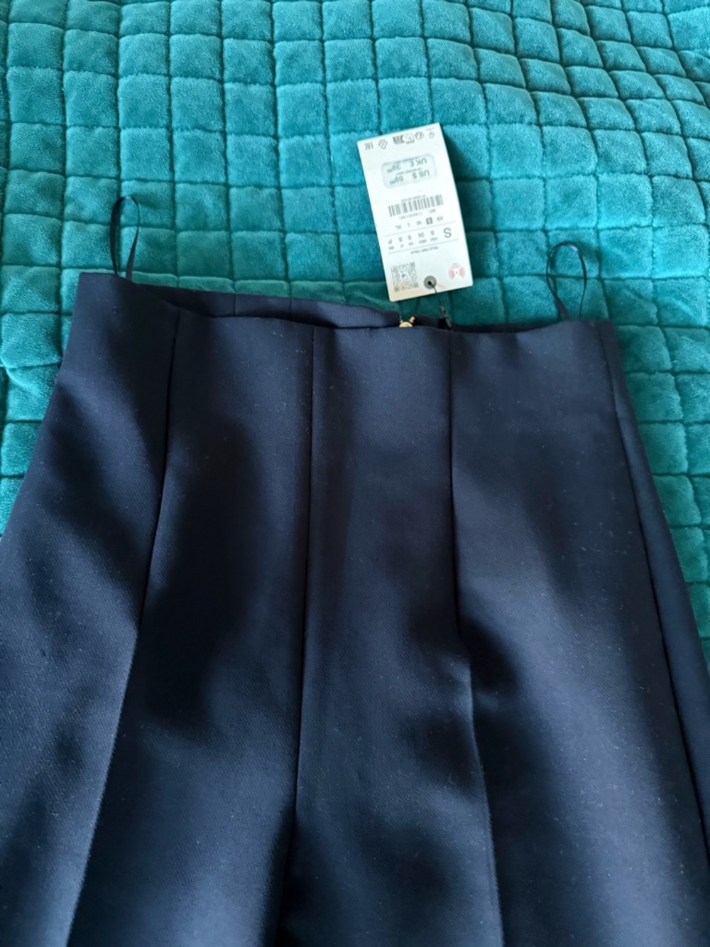 Wide-Leg Navy Trousers - Women - Picture 3 of 8